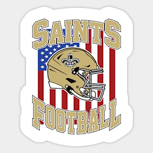 Retro Saints Football Sticker